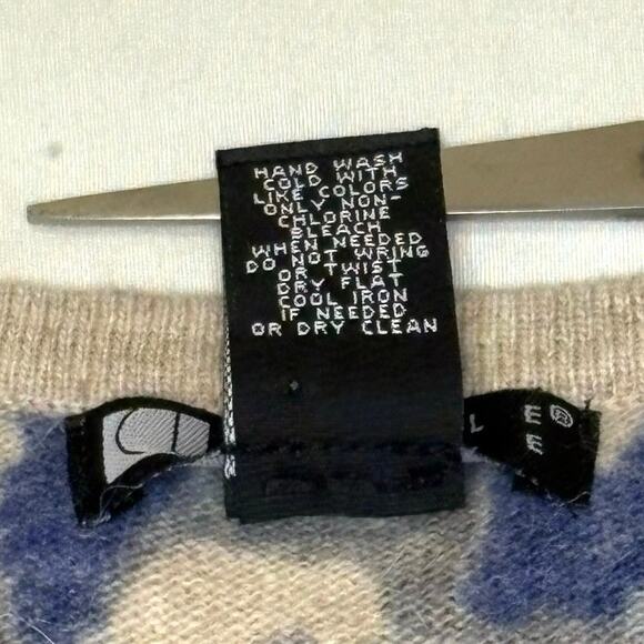 Vintage Carole Little Lambs Wool Cardigan Sweater Women's S Blue Gray Retro Y2K - Picture 5 of 11